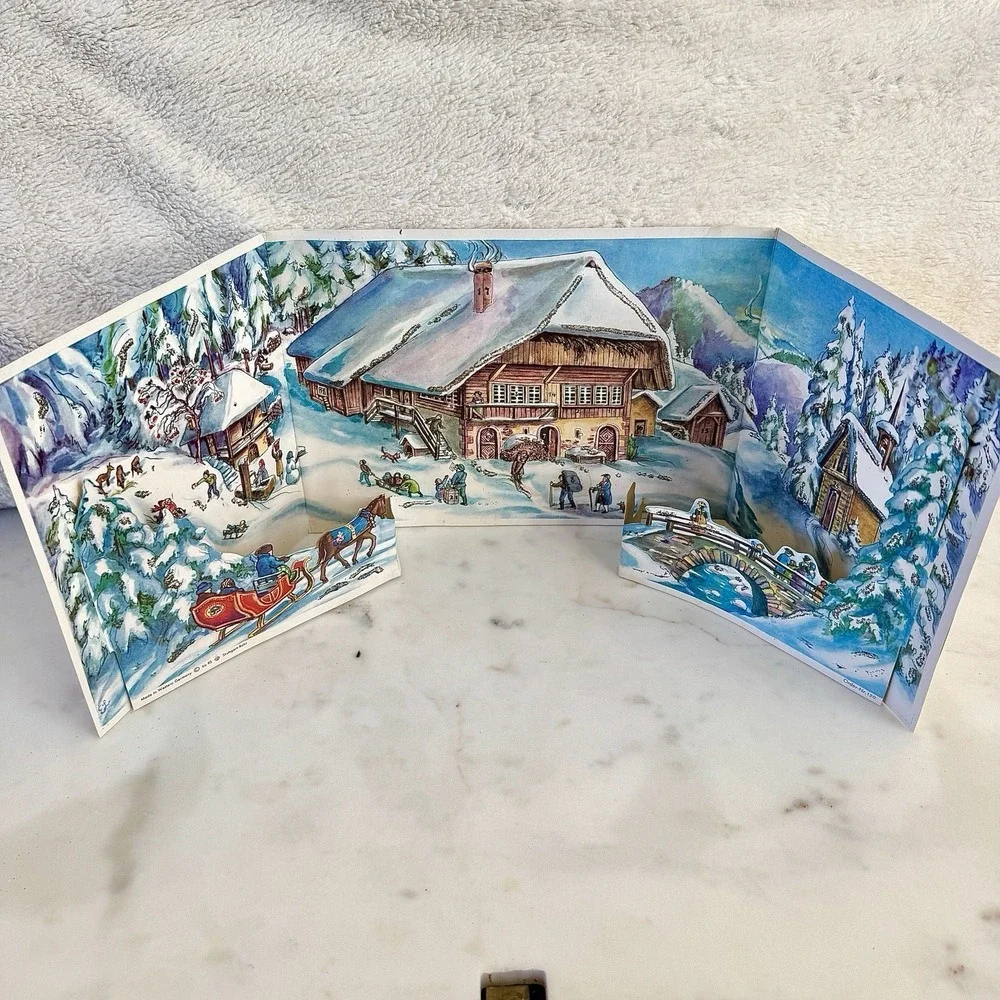 VTG Christmas Advent Calendar RS‎ Stuttgart Rohr West Germany Glitter New Nr 120